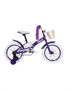 Детский велосипед Tanuki 16 Girl фиолетовый белый 2023 Stark