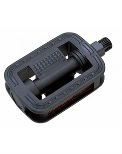 Педали велосипедные FP-826, пластик, размер 107х68 мм, стальная ось 9/16", вес 340 гр, черный, FP-826 Feimin