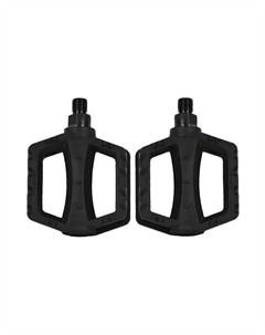 Педали велосипедные, пластик, размер 95х78 мм, стальная ось 14 мм, вес 300 гр, черный, FP-651 Feimin