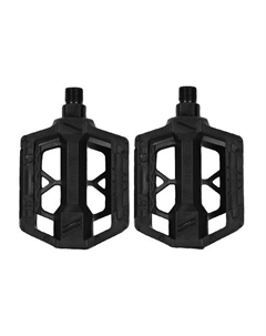 Педали велосипедные FP-808, пластик, размер 109х83 мм, стальная ось 9/16", вес 383 гр, черный, FP-808 Feimin