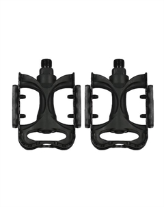 Педали велосипедные FP-916, пластик, размер 105х70 мм, стальная ось 9/16", вес 370 гр, черный, FP-916 Feimin