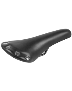 Седло велосипедное "под кожу", ретро-дизайн, универсальное, 278х153 мм, с 6 заклепками, черное, 5-251040 M-wave