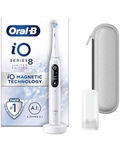 Электрическая зубная щетка Oral B iO Series 8 Limited Edition белый Braun