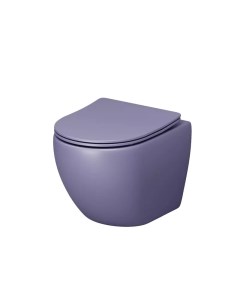 Унитаз подвесной Color фиолетовый матовый с сиденьем микролифт Grossman