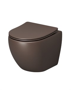 Унитаз подвесной Color коричневый матовый с сиденьем микролифт Grossman