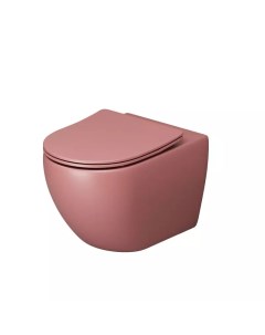 Унитаз подвесной Color розовый матовый с сиденьем микролифт Grossman