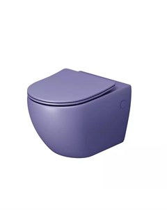 Унитаз подвесной Color фиолетовый матовый с сиденьем микролифт Grossman