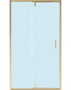 Душевая дверь в нишу Nova 90х190 профиль золото стекло прозрачное Niagara