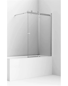 Шторка на ванну Bath Screens 100х140 хром стекло прозрачное Ambassador