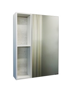 Зеркальный шкаф для ванной Прага 60 4147599 дуб белый Comforty