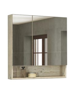 Зеркальный шкаф для ванной Парма 80 4143489 дуб дымчатый Comforty