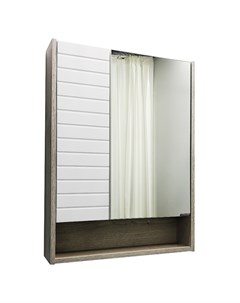 Зеркальный шкаф для ванной Клеон 60 00 00002045 дуб дымчатый Comforty