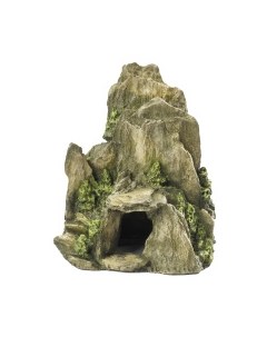 Декорация для аквариума Скалистая пещера зелёная 19см Бельгия Aqua della