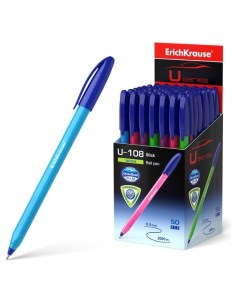 Ручка шариковая U 108 Neon Stick 1 0 Ultra Glide Technology синяя 1 шт Erich krause