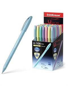 Ручка шариковая U 108 Pastel Stick 1 0 Ultra Glide Technology синяя 1 шт Erich krause