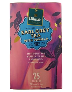 Чай черный Эрл Грей в пакетиках 25 х 2 г Dilmah