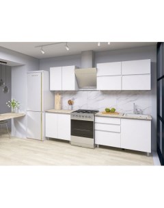 Кухонный гарнитур Киото 214 60 Прямые Белый 2000 мм Sv-мебель
