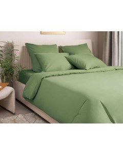 Комплект постельного белья Моноспейс сатин зеленый Зеленый Ecotex