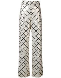 Genny брюки с геометричным принтом 44 нейтральные цвета Genny