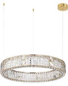 Подвесной светильник золото прозрачный металл хрусталь стекло LED 100W 3700K Odeon light