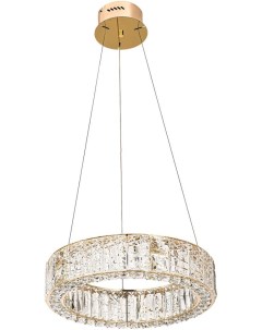 Подвесной светильник золото прозрачный металл хрусталь стекло LED 60W 3700K Odeon light