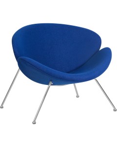 Кресло дизайнерское синяя ткань AF6 хромированная сталь 72 LMO EMILY EMILY цвет сиденья синий AF6 ос Dobrin