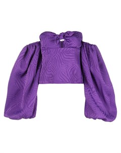 Attico блузка с открытыми плечами и объемными рукавами Attico