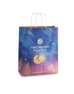 Подарочный пакет синий средний Yves rocher
