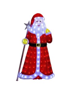 Фигура световая Дед Мороз 80см 204LED холодный белый Maxijoy