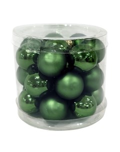 Набор шаров 25мм 24шт стекло зеленый Maxijoy