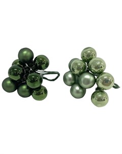 Набор шаров 20мм 10шт стекло зеленый Maxijoy