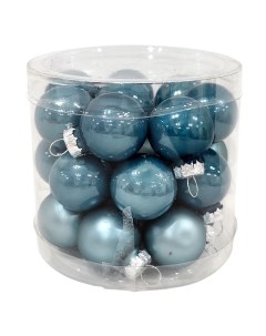 Набор шаров 25мм 24шт стекло синий Maxijoy