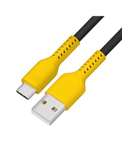 Кабель USB USB Type C 3A 1м черный желтый R90127 4ph