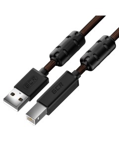 Кабель USB 2 0 Am USB 2 0 Bm экранированный ферритовый фильтр 2м черный прозрачный UPC10 50603 Gcr
