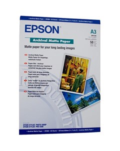 Фотобумага A3 192 г м матовая 50 листов односторонняя S041344 C13S041344 для струйной печати Epson