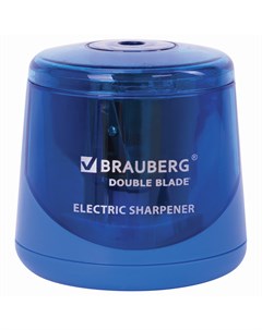 Точилка для карандашей электрическая DOUBLE BLADE контейнер для стружки 1 отверстие 229605 Brauberg