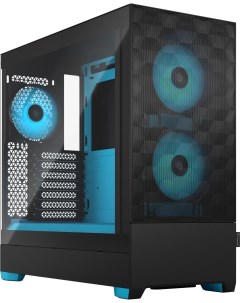 Корпус Pop Air RGB Cyan ATX Midi Tower 2xUSB 3 0 RGB подсветка черный голубой без БП FD C POR1A 02 Fractal design