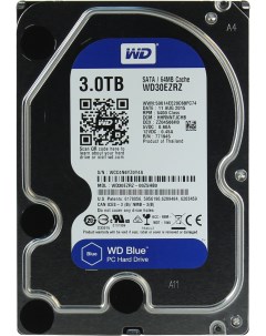 Жесткий диск HDD 3Tb Blue 3 5 5400rpm 64Mb SATA3 WD30EZRZ Western digital
