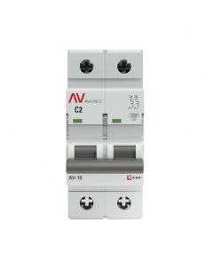 Автоматический выключатель Averes AV 10 2P 2А тип C 10 кА 230 В на DIN рейку mcb10 2 02C av Ekf