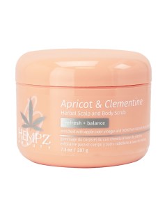 Скраб для кожи головы и тела Абрикос и Клементин Apricot Clementine Herbal Scalp and Body Scrub Hempz (сша)