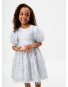 Нарядное белое платье из органзы для девочек Sela