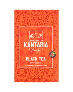 Черный чай Клубника 20 пирамидок 50 г Kantaria