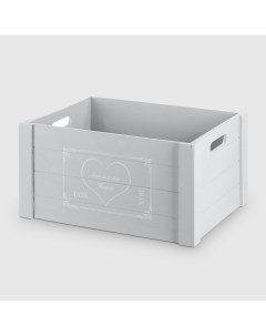 Ящик деревянный Hearts XL серый Zihan