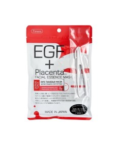 Маска для лица с экстрактом плаценты и EGF фактором 7 шт Japan gals