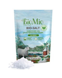 Эко соль для всех типов посудомоечных машин BIO SALT Предотвращает накипь и известковый налет 1000 г Biomio