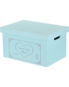 Деревянный ящик Heart голубой M 37х26х21 см Zihan