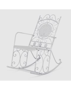 Кресло качалка металл белый 56x97x107 см Anxi jiacheng