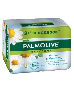 Мыло Натурэль Баланс и мягкость с экстрактом ромашки и витамином Е 4x90 г Palmolive