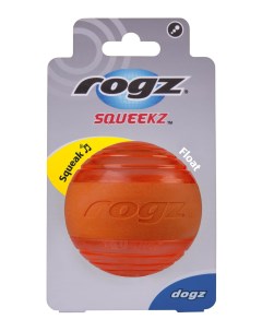 Мяч с пищалкой Squeekz оранжевый O 6 4 см Rogz