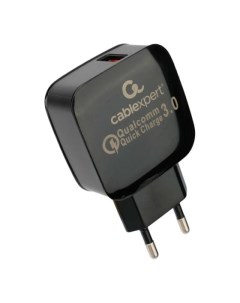 Зарядное устройство сетевое MP3A PC 41 18Вт 3А QC3 0 1 порт USB черный пакет Cablexpert